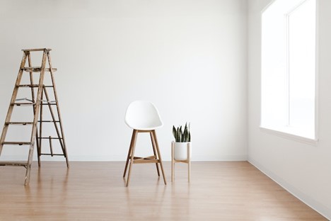 Steps and chair in a room image