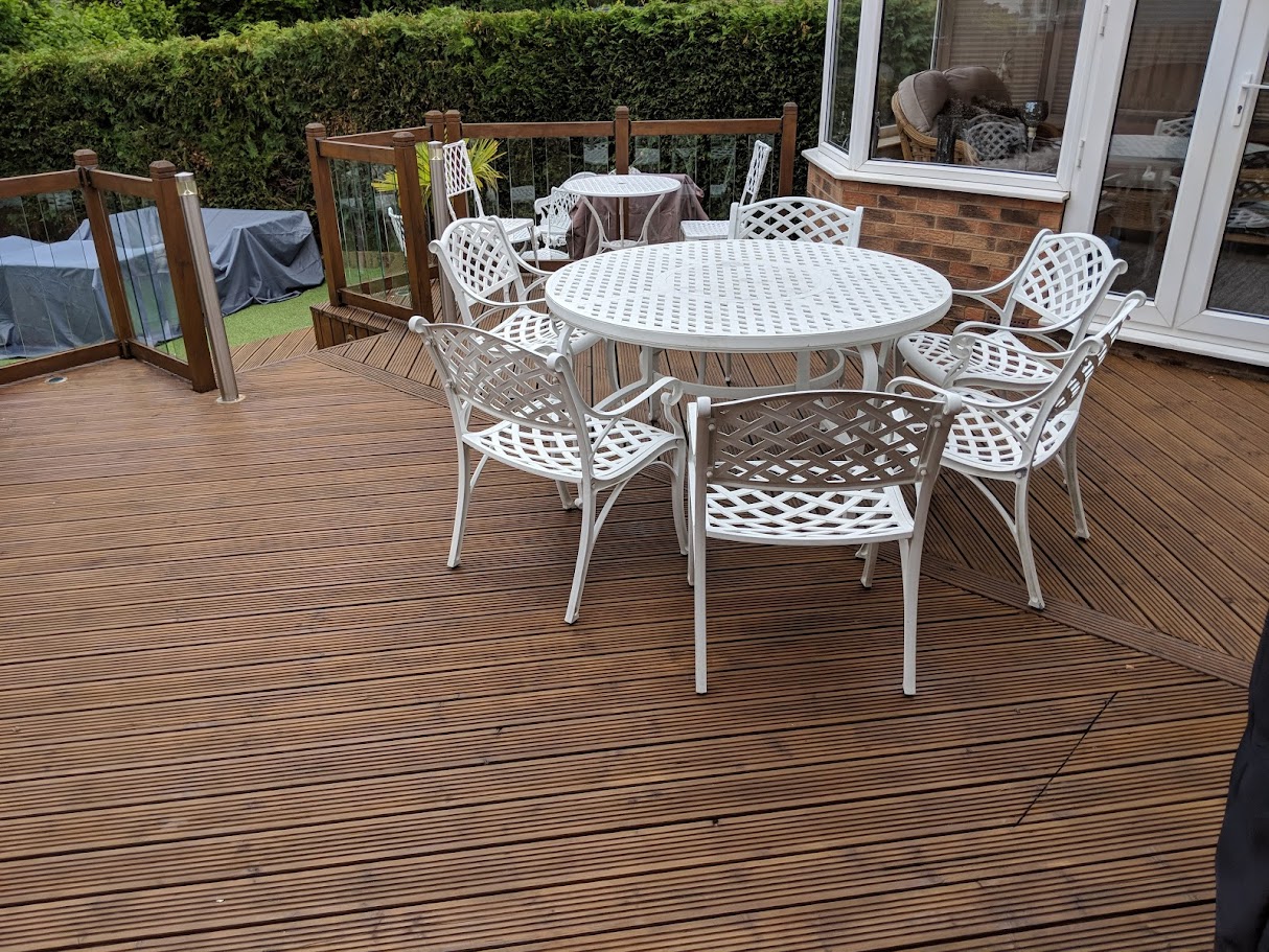 Decking and Metal Garden Furniture