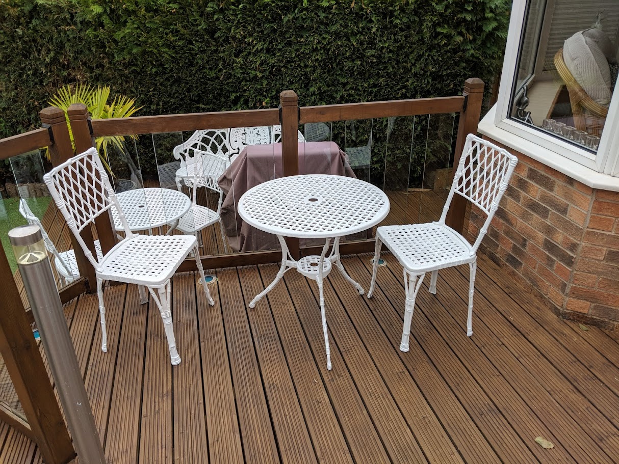 Decking and Metal Garden Furniture