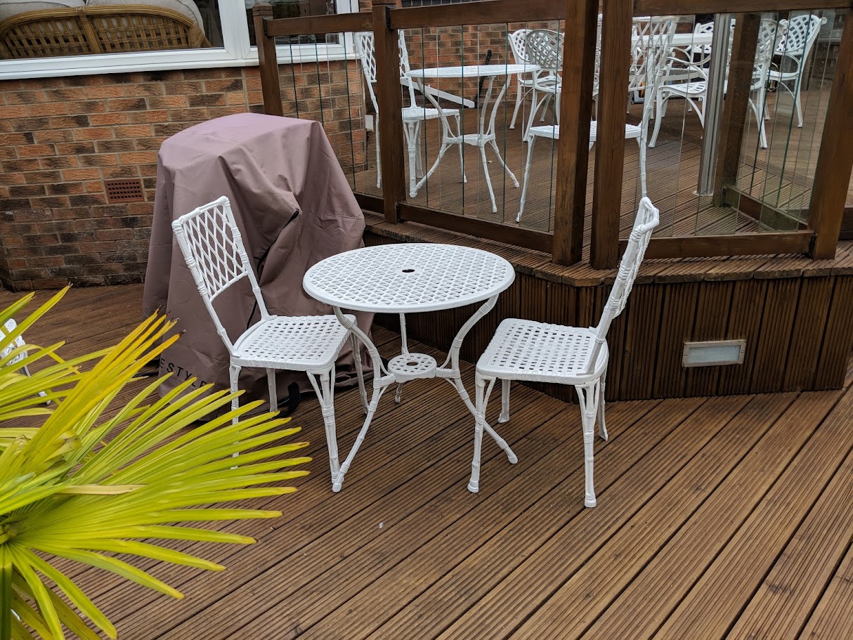 Decking and Metal Garden Furniture