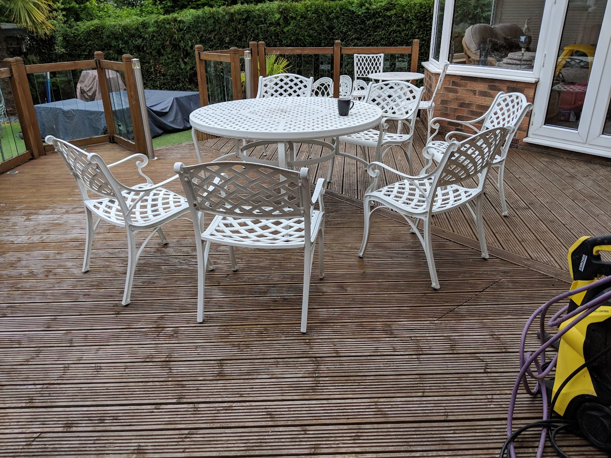 Decking and Metal Garden Furniture