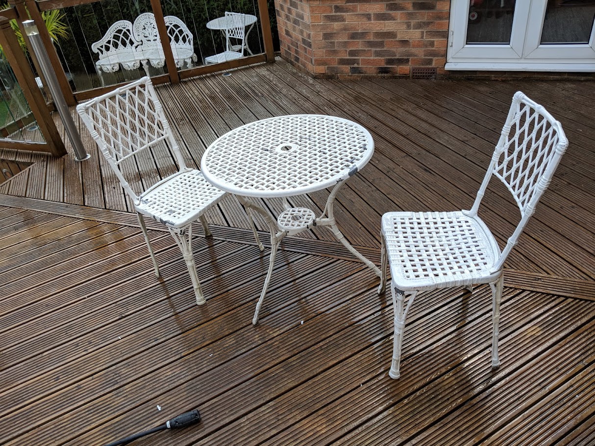 Decking and Metal Garden Furniture