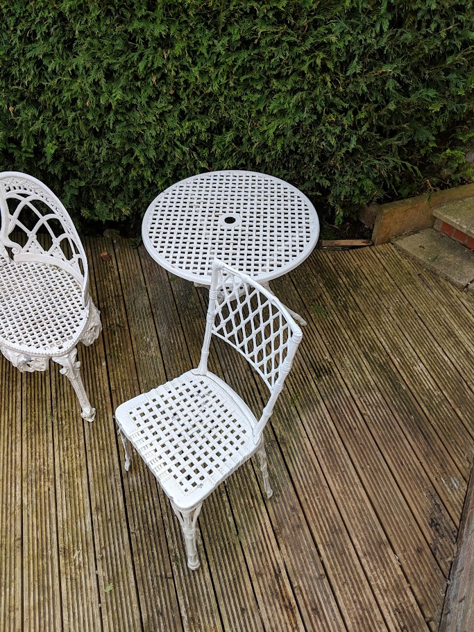 Decking and Metal Garden Furniture