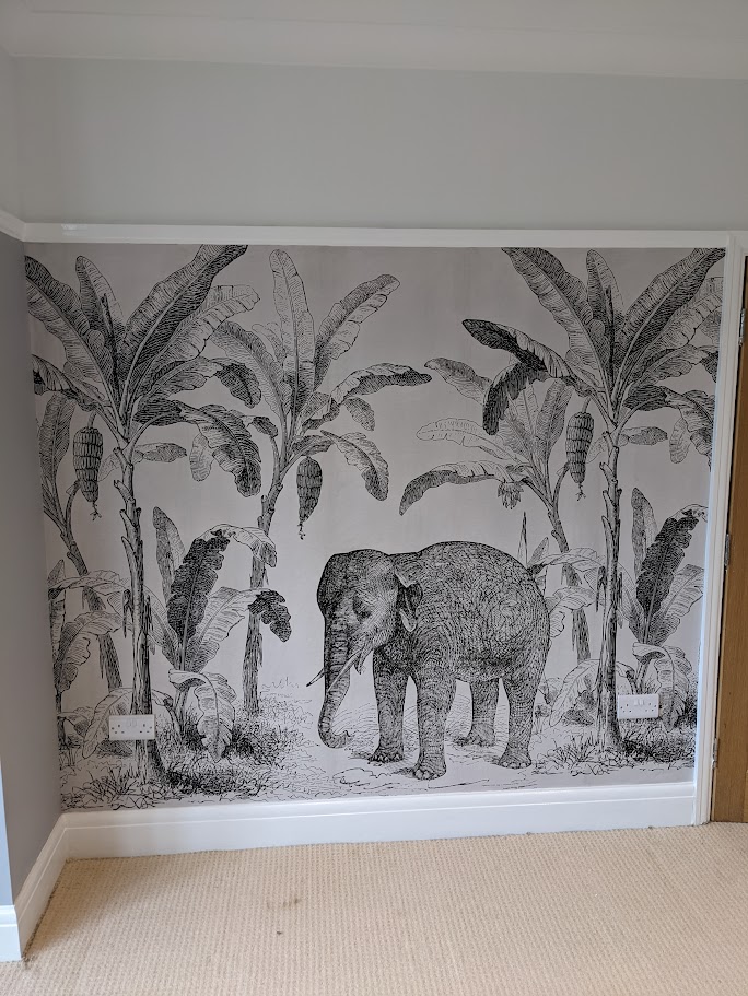 Elephant Mural Wallpaper