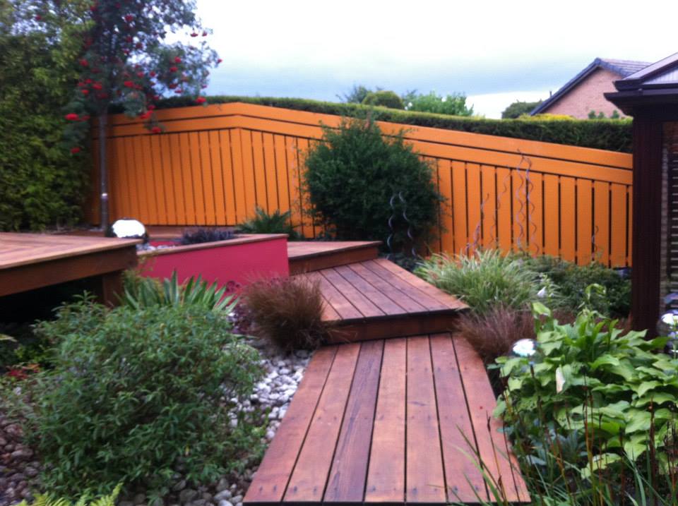 Fence with bush in front Image