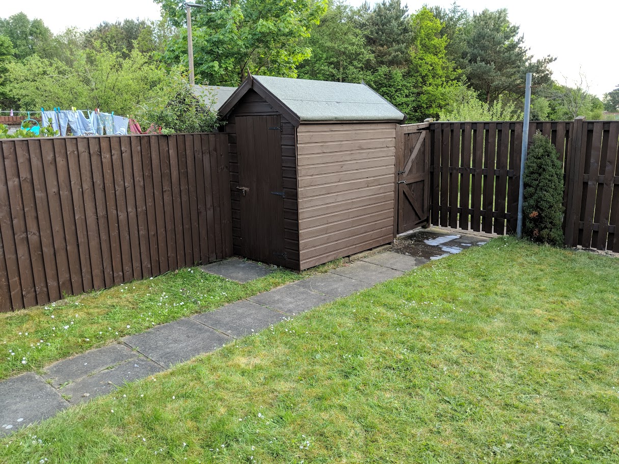 Shed and fence image